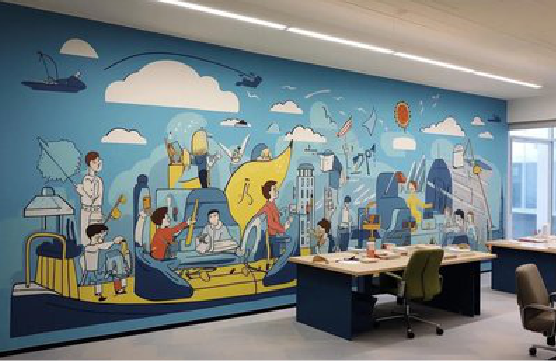 黎川县办公室墙绘的特点。